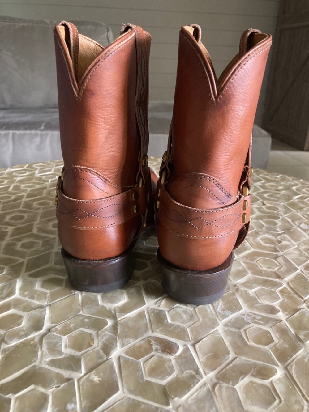 NEW!  Frye Women’s Billy Harness Bootie in ‘Saddle’ (9) - Picture 5 of 13